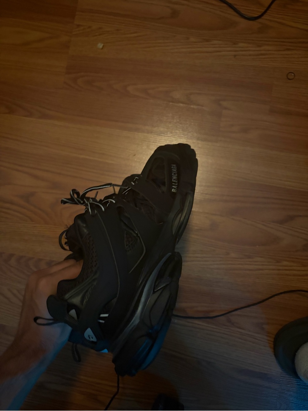 Balenciaga Black Men's Track-Inspired Chunky Sneakers - Picture 5 of 10